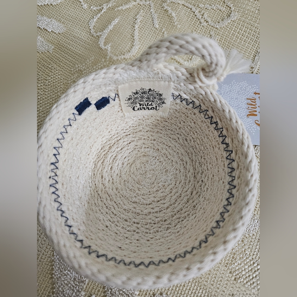 Wild Carrot Rope Cord Weaved Ring Dish Or Trinket Basket - Picture 2 of 5